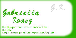 gabriella kvasz business card